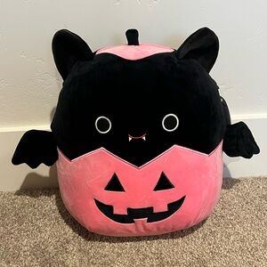 🦇 Emily Black Bat In Pink Pumpkin Halloween Original Squishmallows 12” BNWT